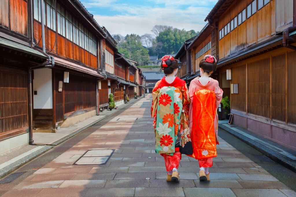 Japanese,Geisha,At,Higashi-chaya-gai,-,Geisha,District,In,Kanazawa,,Japan