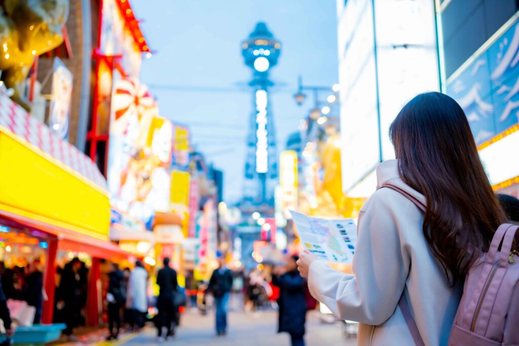 map of osaka japan attractions