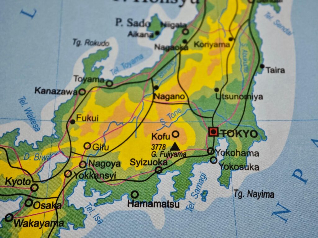 map of japan cities
